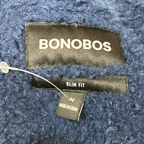 Bonobos Men’s M Slim Fit Teddy Cardigan Sherpa Jacket Shacket Button Grandpa - Picture 6 of 11